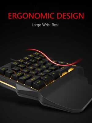 Gaming One Handed RGB Backlit 35 Keys Ergonomic Keypad
